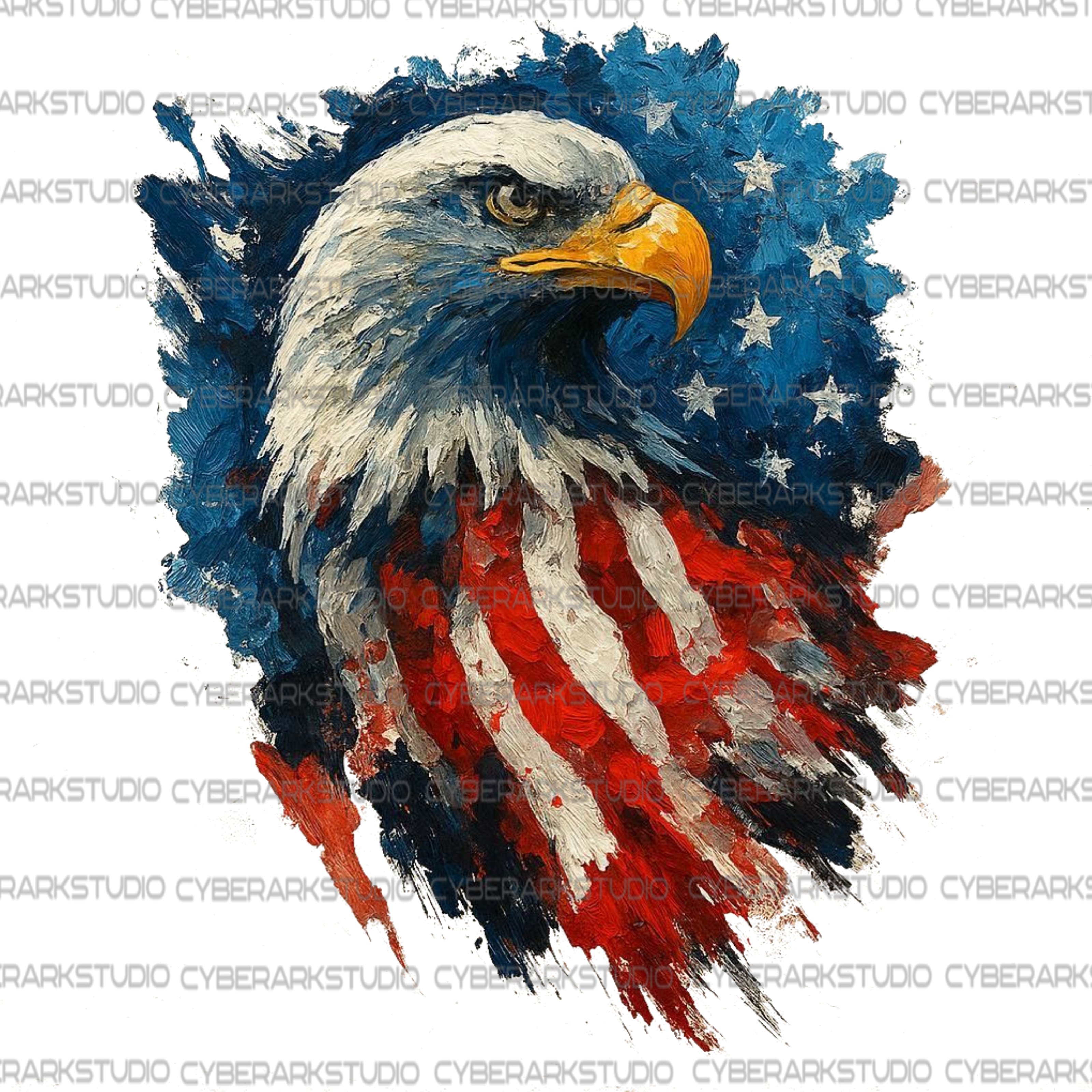 American-Eagle Digital Painting Style