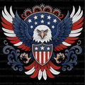 Decorated American Eagle Digital Design