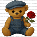 Cute 3D Style Teddy Bear Digital Design