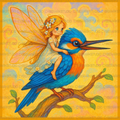 Fairy on a Hummingbird Digital Design