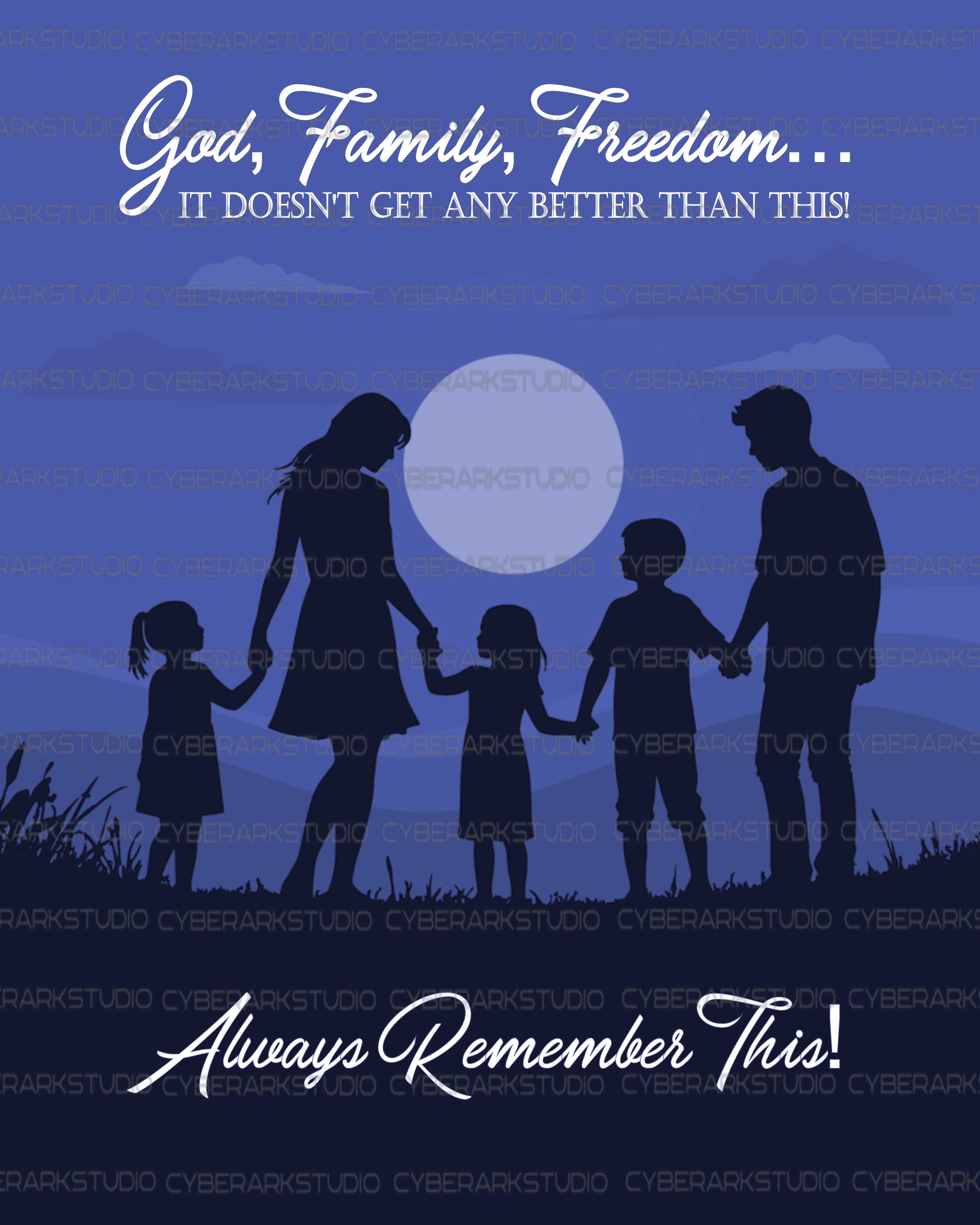 God, Family, Freedom Digital Design