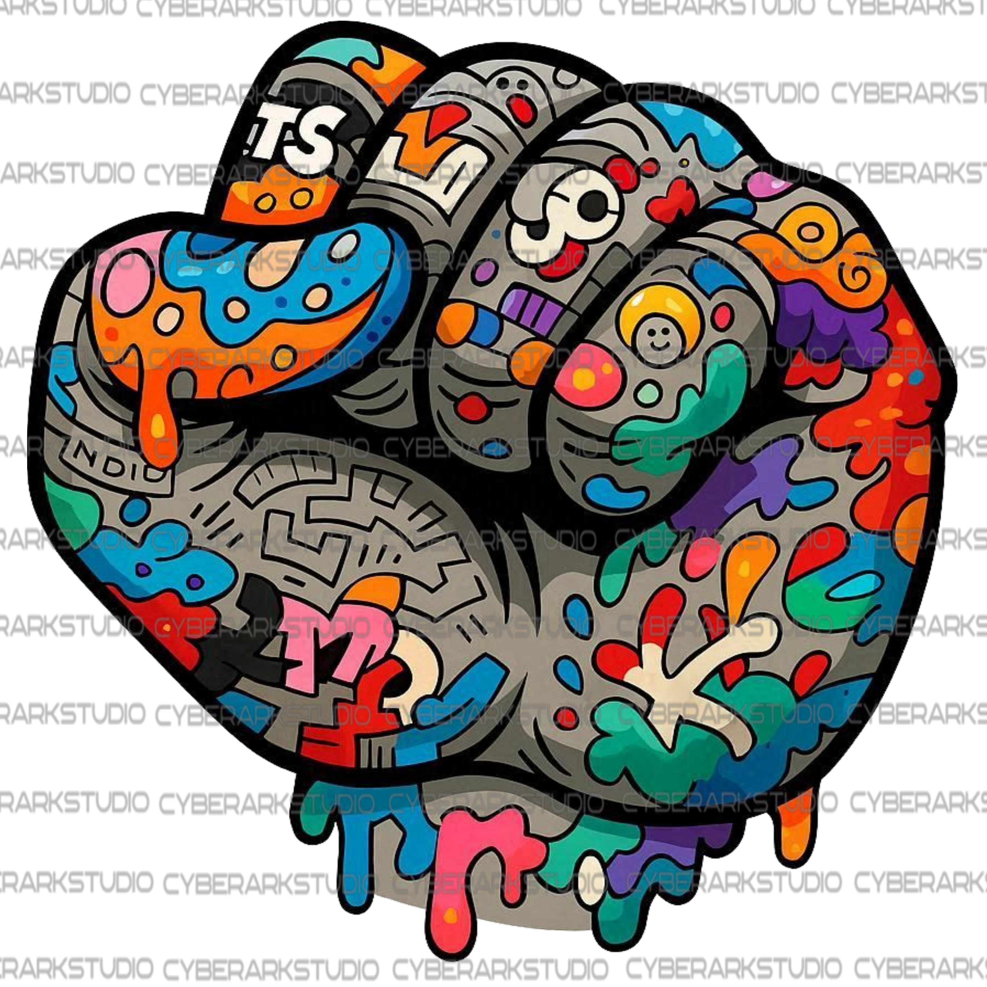 Graffiti Fist Digital Design Image