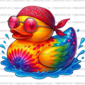Hippie Rubber Ducky Digital Design Image