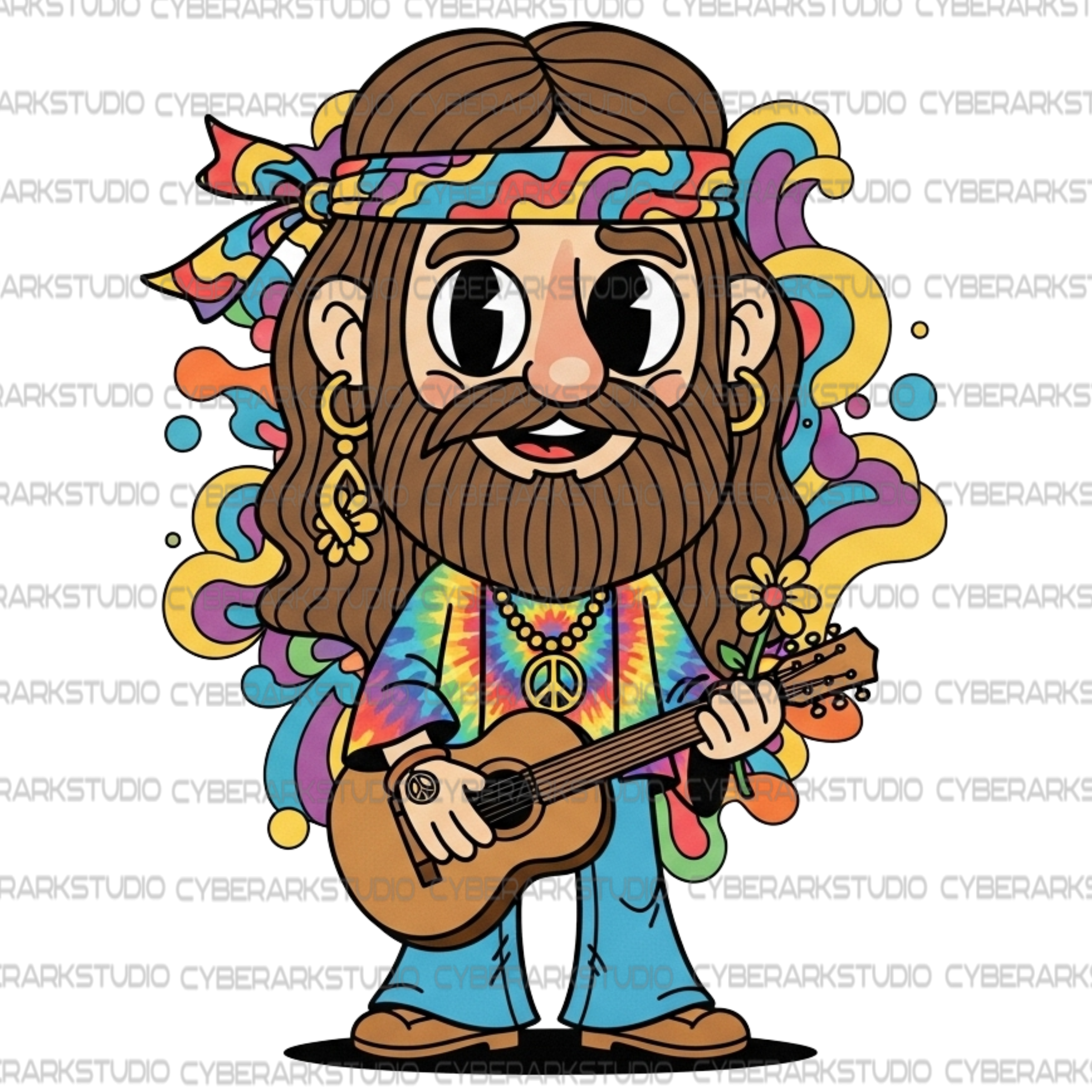 Goofy Hippie Freak 21 - Retro Design