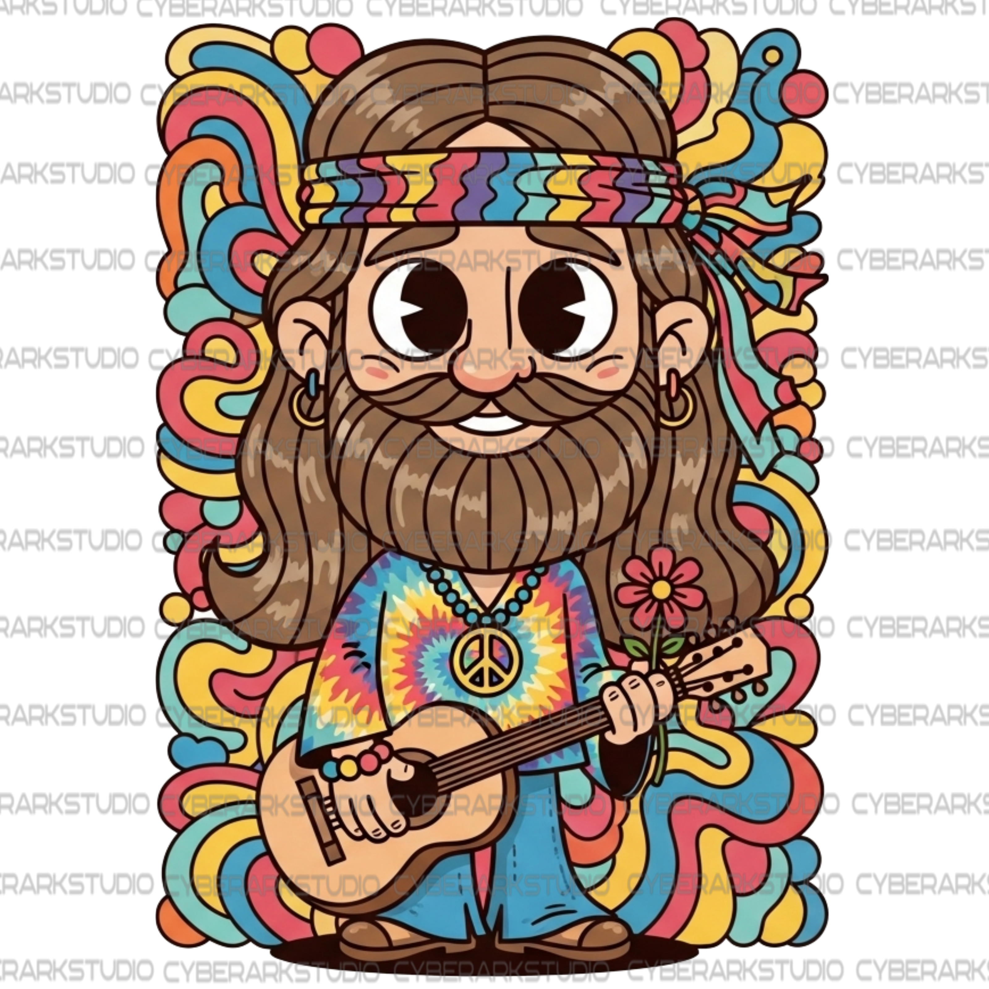 Goofy Hippie Freak 22 - Retro Design