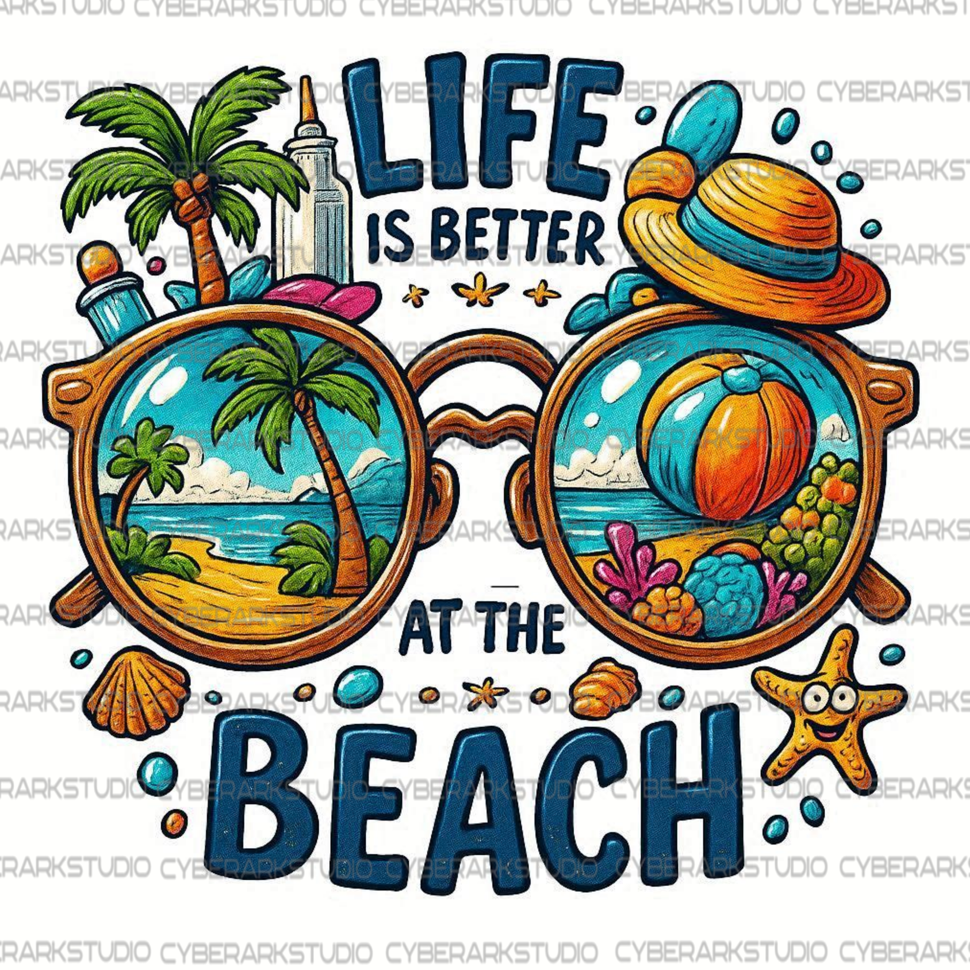 Life Is Better At The Beach Digital Image