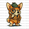 Sherlock Critter Yorkie Digital Design