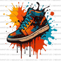 Sneaker Paint Splash Digital Design