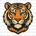 Tiger Head Mascot Style Digital Design