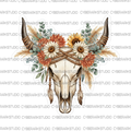 WESTERN-BOHO-BULL-SKULL-Digital Image Design